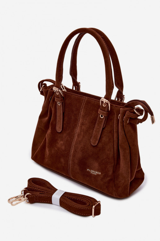 Camel Vessia Eco Suede Bag