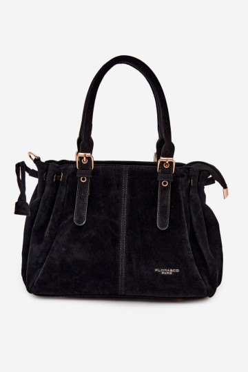 Vessia Black Eco Suede Bag