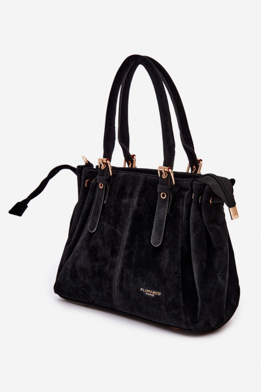 Vessia Black Eco Suede Bag