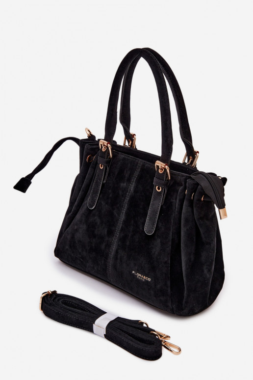 Vessia Black Eco Suede Bag