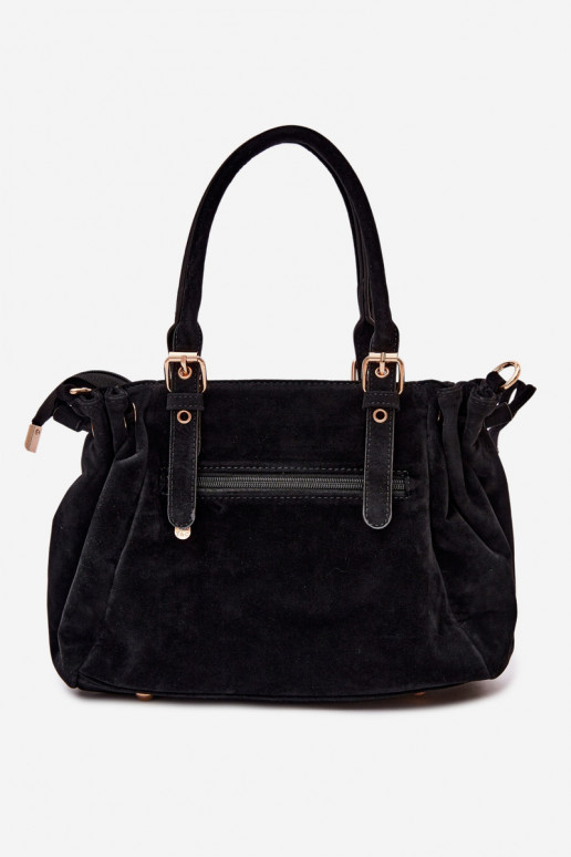 Vessia Black Eco Suede Bag