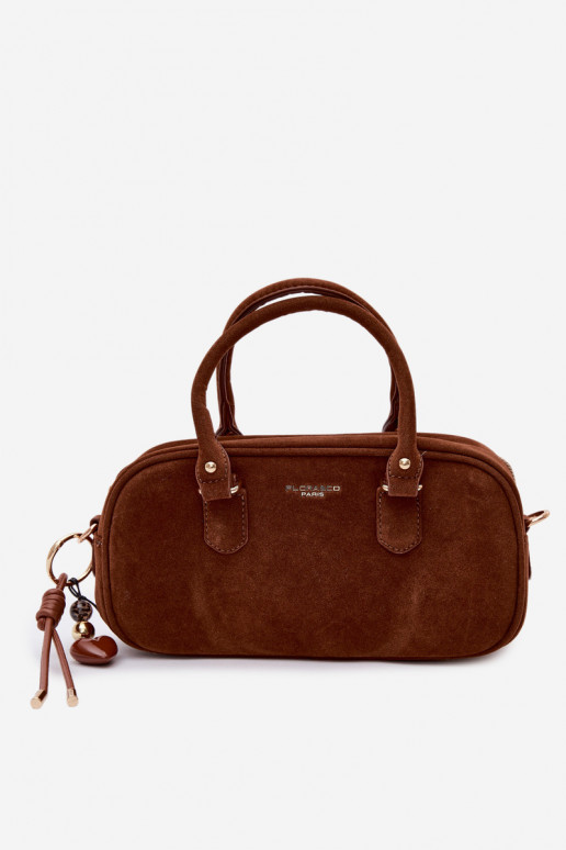 Small Box Bag with Eco Suede Camel Annelle