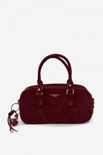 Small Bordeaux Box Bag Made of Eco Suede Annelle