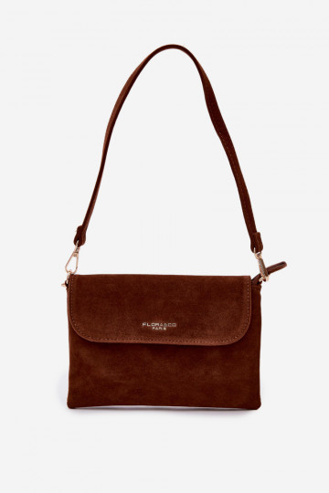 Small Crossbody Bag Eco Suede Camel Lucelle