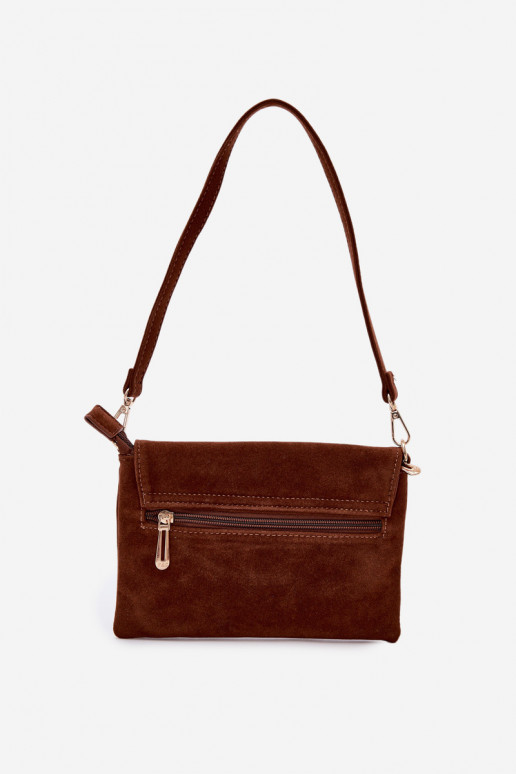 Small Crossbody Bag Eco Suede Camel Lucelle