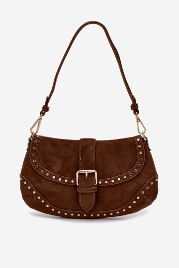 Eco Suede Studded Bag Camel Clarielle