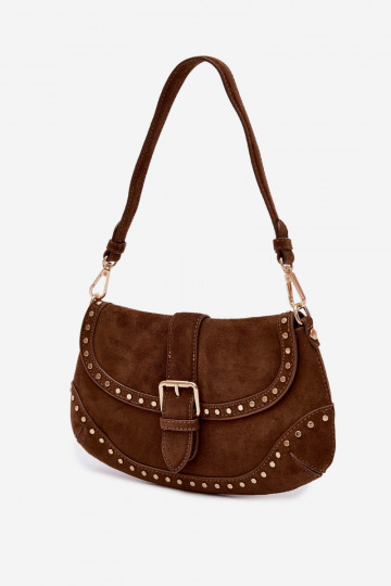 Eco Suede Studded Bag Camel Clarielle 2