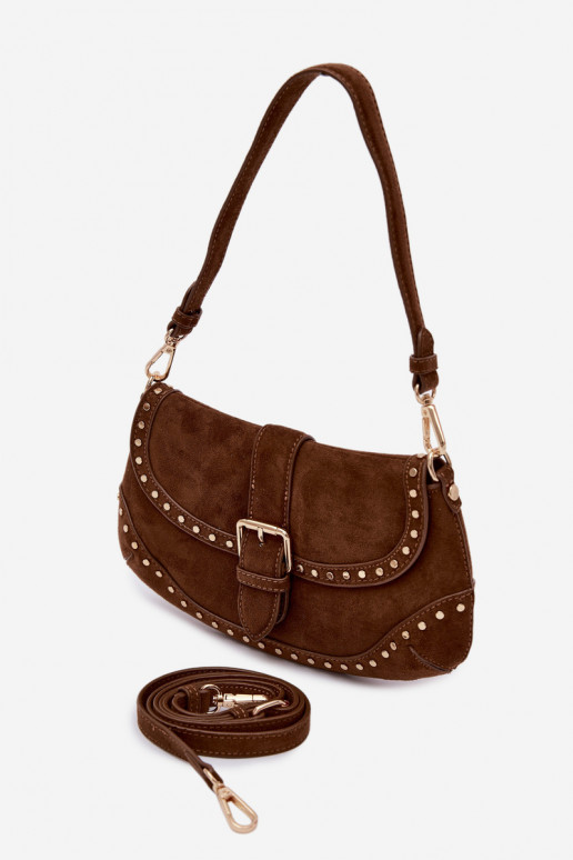 Eco Suede Studded Bag Camel Clarielle