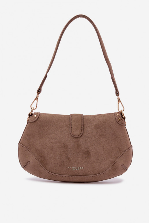 Eco Suede Studded Bag Dark Beige Clarielle
