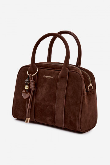 Kuferek-Style Eco Suede Chocolate Bag Sorielle 2