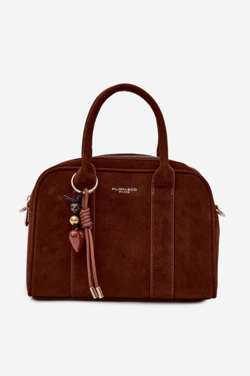 Camel Eko Suede Box Bag with Keychain Sorielle