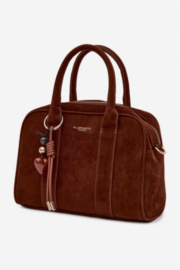 Camel Eko Suede Box Bag with Keychain Sorielle 2