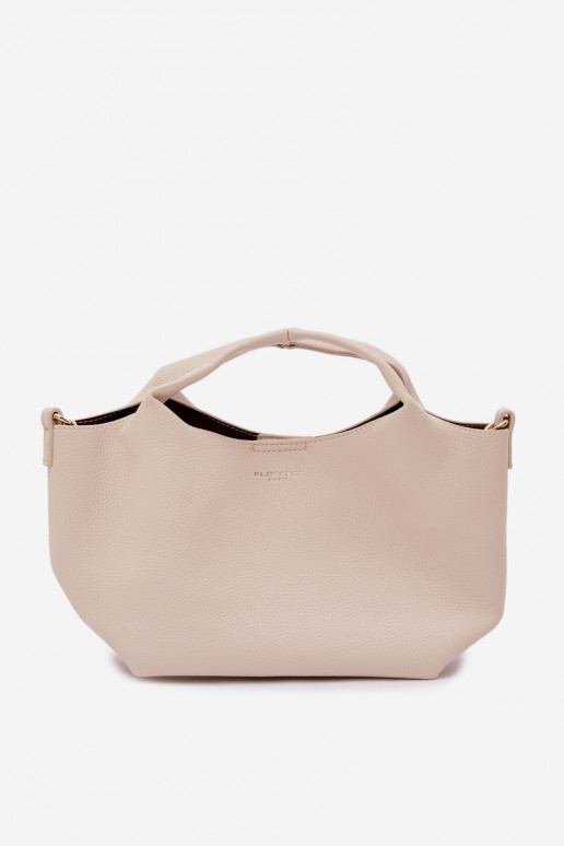 Light Beige Faux Leather Bag Corisse