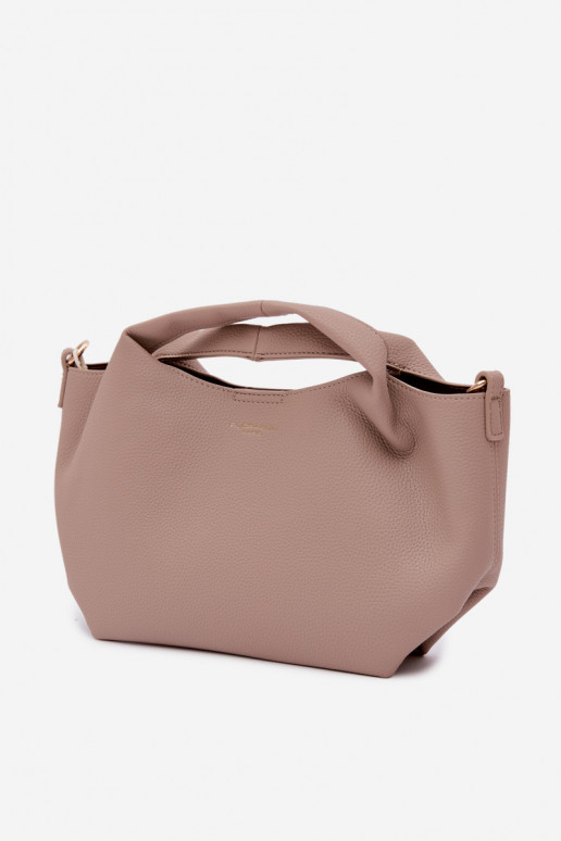 Beige Imitation Leather Bag Corisse