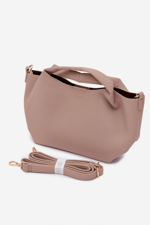 Beige Imitation Leather Bag Corisse