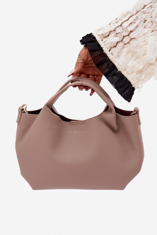 Beige Imitation Leather Bag Corisse