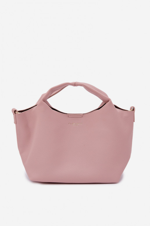 Pink Imitation Leather Bag Corisse