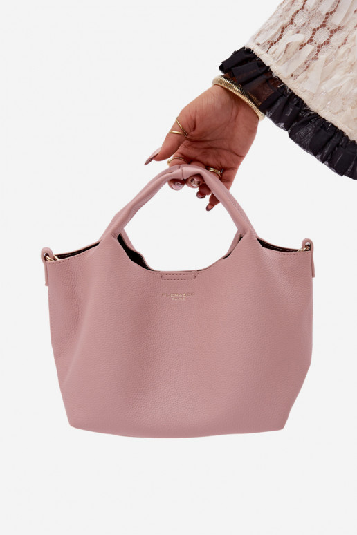 Pink Imitation Leather Bag Corisse
