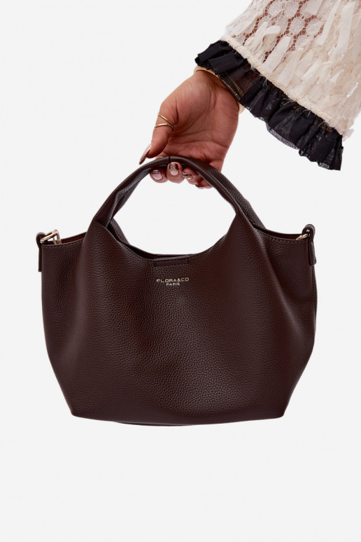 Chocolate Imitation Leather Bag Corisse