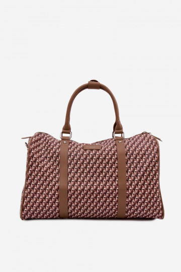 Patterned Women's Travel Bag Brown Nelle
