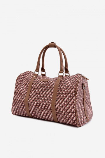 Patterned Women's Travel Bag Brown Nelle 2