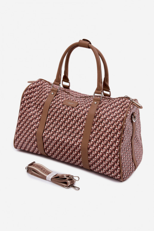 Patterned Women's Travel Bag Brown Nelle