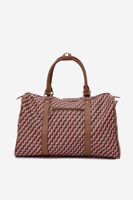 Patterned Women's Travel Bag Brown Nelle