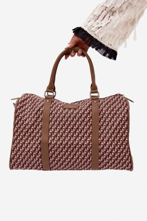 Patterned Women's Travel Bag Brown Nelle