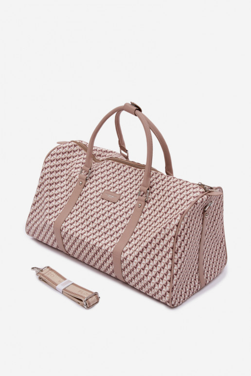 Patterned Travel Bag Beige Women's Nelle