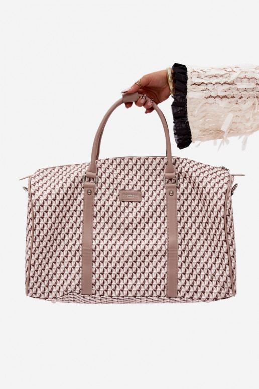 Patterned Travel Bag Beige Women's Nelle