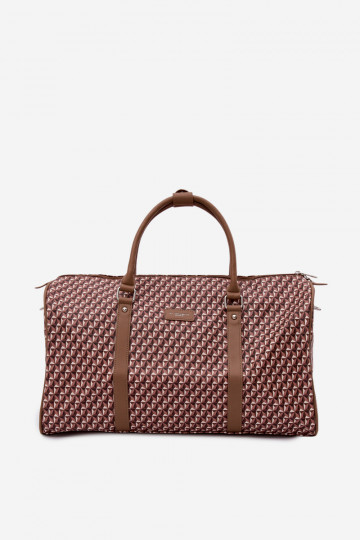 Patterned Brown Travel Bag Suelle