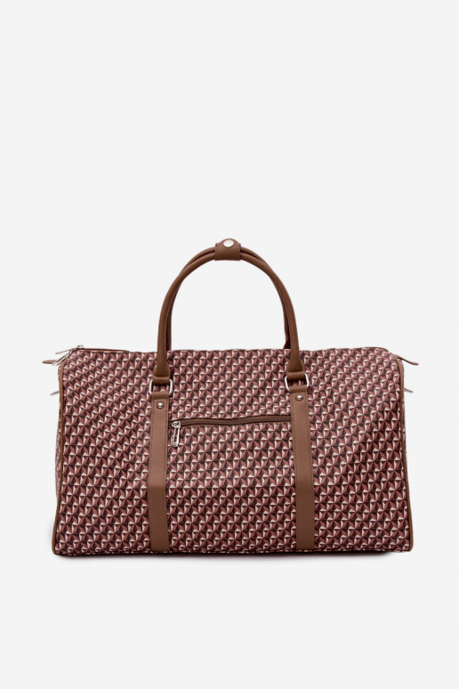 Patterned Brown Travel Bag Suelle