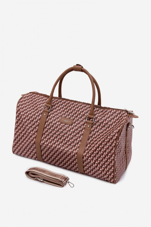 Torba Podróżna Wzorzysta Brązowa Suelle