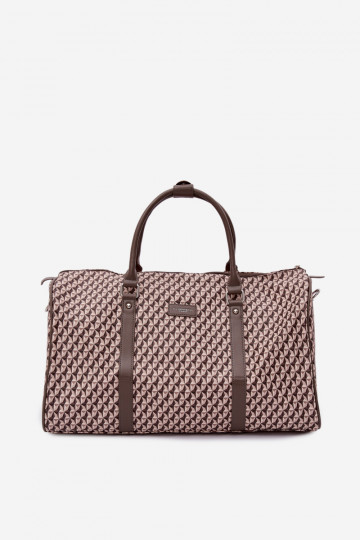 Travel Bag Patterned Dark Beige Suelle