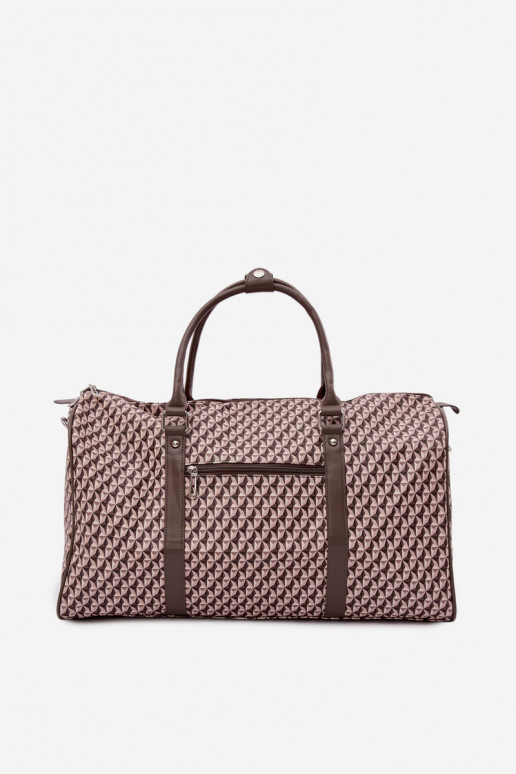 Travel Bag Patterned Dark Beige Suelle