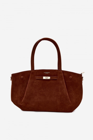 Camel Nellia Imitation Suede Shopper Bag