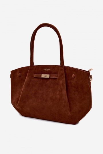 Torebka Typu ShopperwithImitacji Zamszu Camel Nellia 2