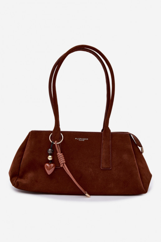 Eco Suede Bag With Keychain Camel Nelina