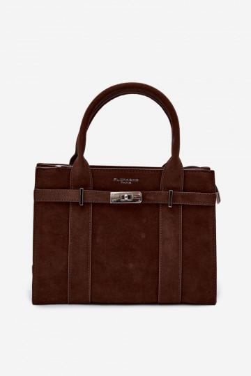 Chocolate Noressa Box Bag Imitation Suede