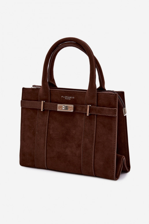 Chocolate Noressa Box Bag Imitation Suede