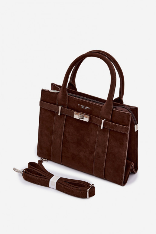 Chocolate Noressa Box Bag Imitation Suede