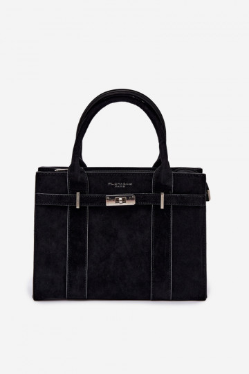 Black Noressa Faux Suede Box Bag