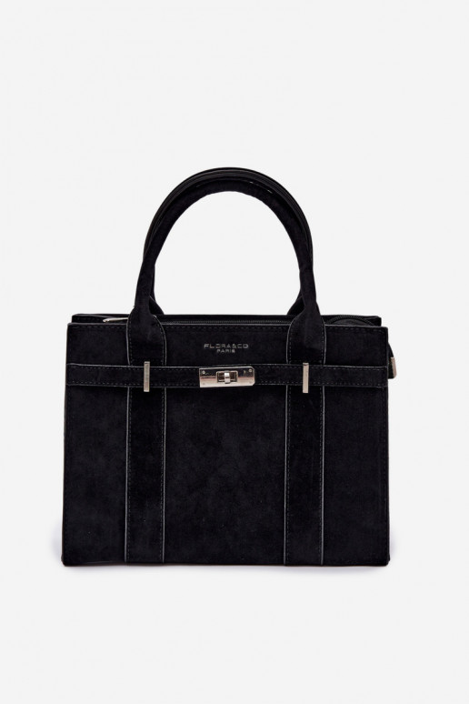 Black Noressa Faux Suede Box Bag