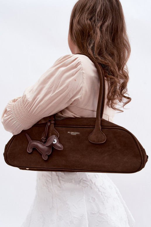 Camel Eleea Eco Suede Shopper Bag