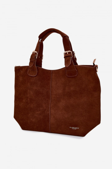 Camel Clarette Faux Suede Bag 2