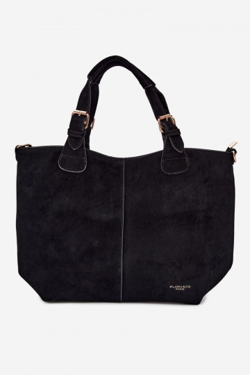 Black Faux Suede Bag Clarette