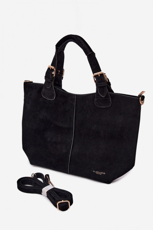Black Faux Suede Bag Clarette