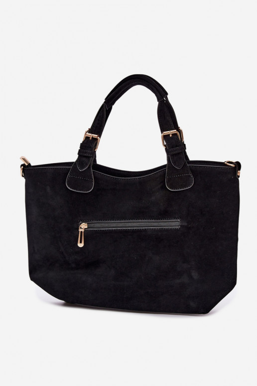 Black Faux Suede Bag Clarette