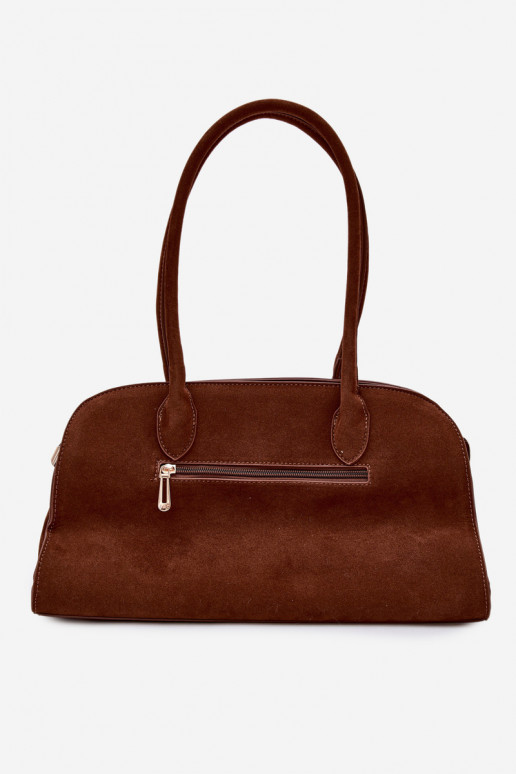 TorebkawithBrelokiem I Klamrami Eko Zamszowa Camel Violette