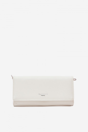 Ecru Suzette 2-in-1 Wallet Clutch With Strap